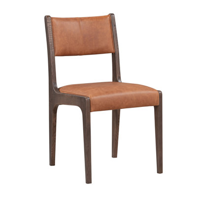 Wayne  Top Grain Leather Autumn Brown Dining Chair