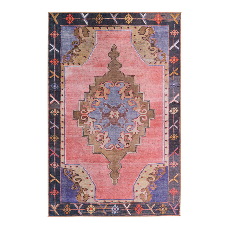 Glessite Chenille Geometric Indoor Rug, Rectangle 6'1" x 9'
