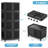 320Qt Storage Bins with Lids, 80Gal Plastic Stackable Collapsible Storage Bins with Doors Wheels, Closet Organizers and Storage, Foldable Box Cabinet for Home Office Garage, 4Pack Black Cube