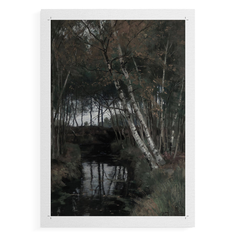 Paysage rétro Cxxvii - impression sur toile seulement - non encadrée, H 27 po x l 18 po
