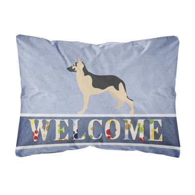  German Shepherd Welcome Indoor/Outdoor Throw Pillow