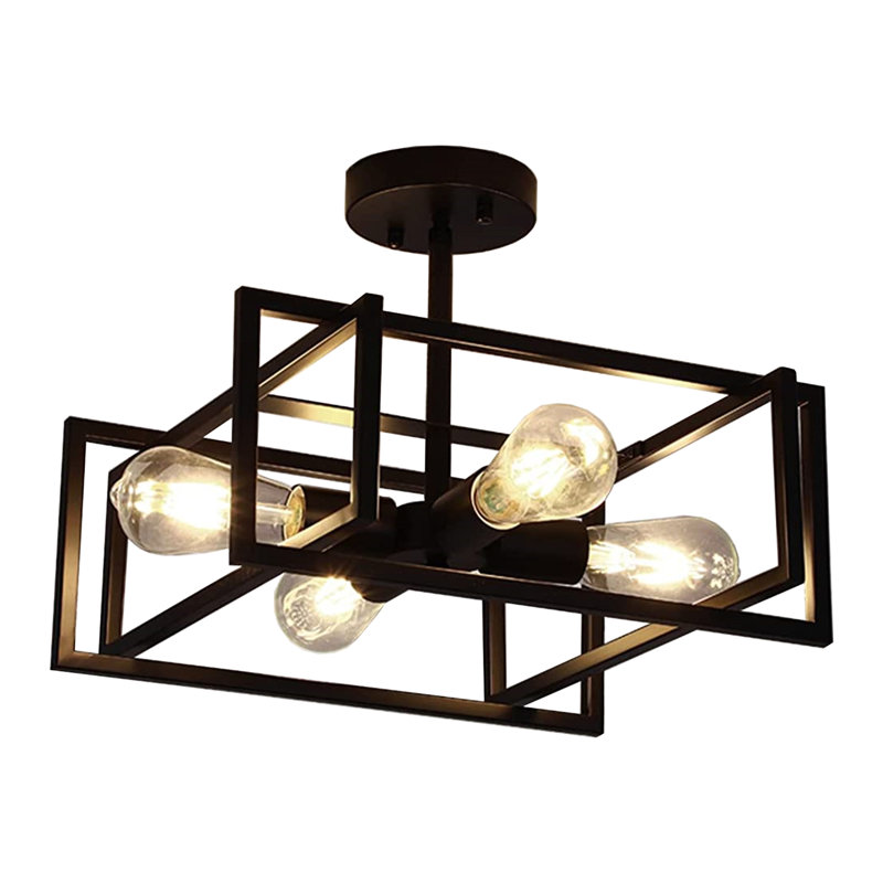 Plafonnier semi-encastré 4 lumières 15 po 