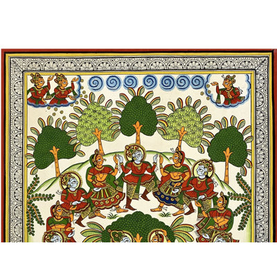 Krishna Raas Lila coloré | Phad, peinture de Kalyan Joshi