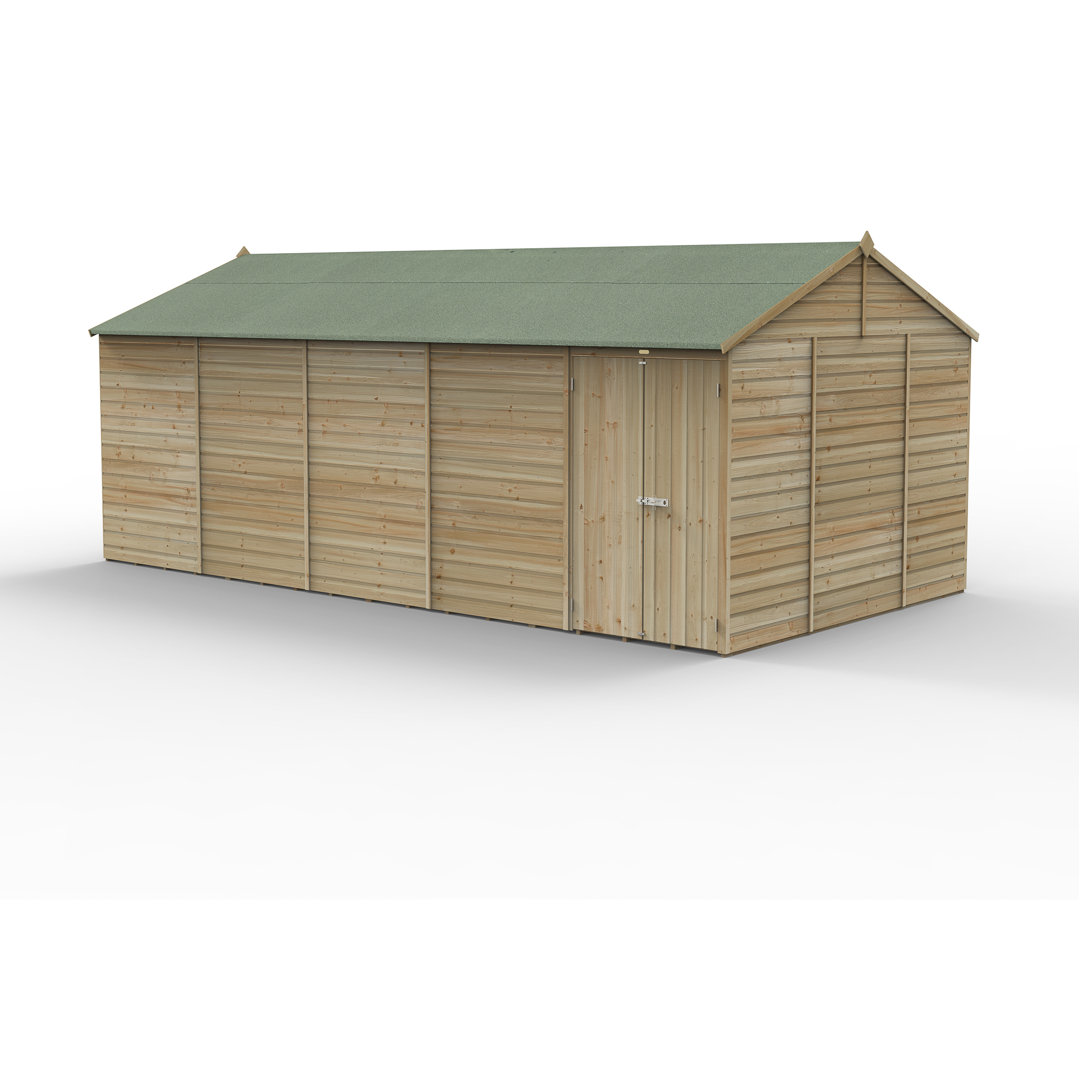 Beckwood 8 ft. W x 19 ft. 6 in. D Solid Wood Apex Garden Shed