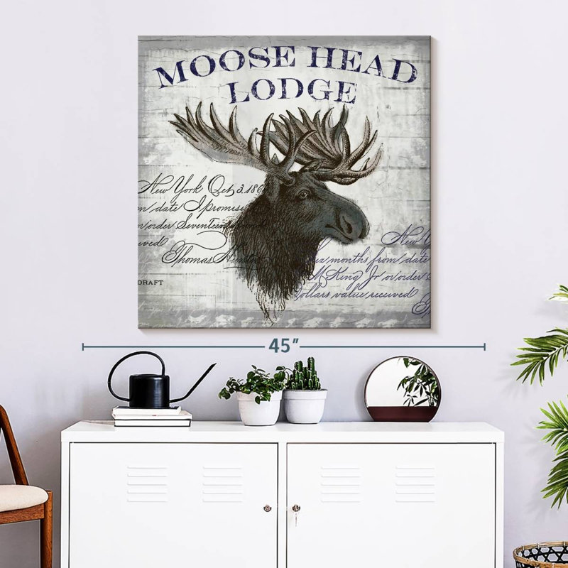 Tergel Moose Head Lodge, H 33 po x l 33 po