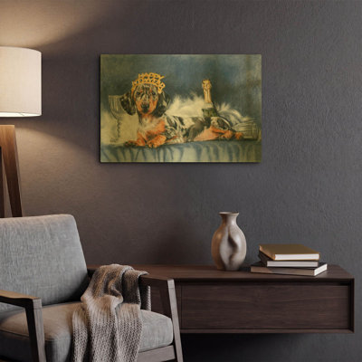 « Bonne année avec chapeau de fête », tableau mural en métal doré de Barbara Keith, 61 x 41 cm