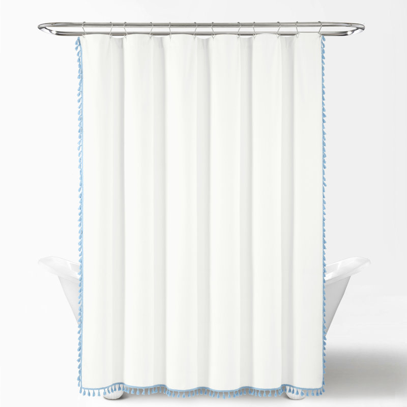 Rideau de douche simple de couleur unie , Gris / blanc