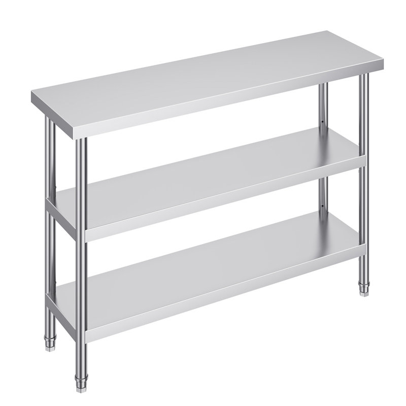 Table de préparation en acier inoxydable