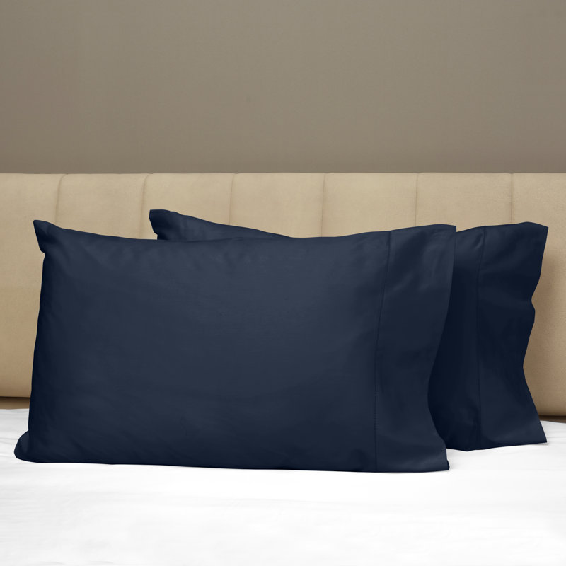Raffaello Sateen Pillow Case, King Pillowcase, Dark Blue