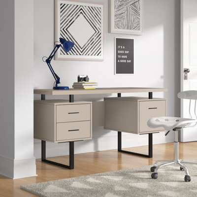 Jazarian Computer Desk, Home Office, Laptop, Left, Right Set-up, Storage Drawers, Work by Latitude Run