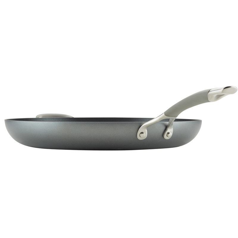 Circulon Gray 14" Hard-Anodized Nonstick Frying Pan with Helper Handle