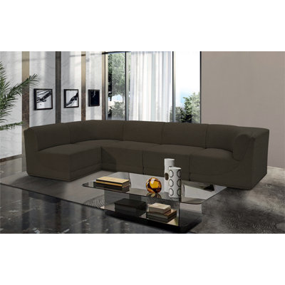 Canapé modulaire rembourré 5 pièces Ollie