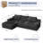 Corduroy Modular Sectional Sofa-184330281