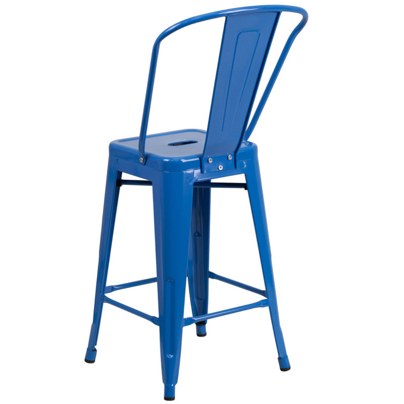 Tabouret de bar 30 po Cazzie, Bleu