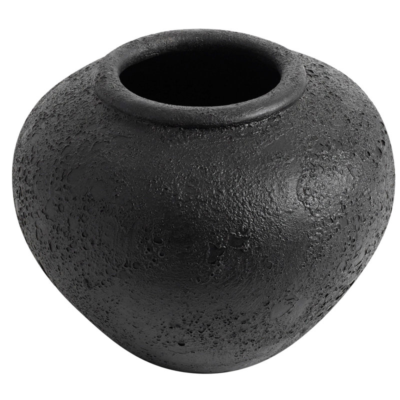 Vase Carino, H 10,24 po x l 13,39 po x P 13,39 po, Gris foncé