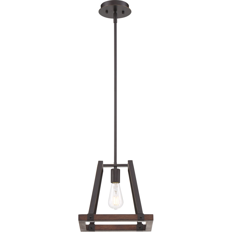 Bouck 1 - Light Single Pendant, Mahogany Bronze / Nutmeg Wood