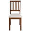Set of 2 Dining Chairs ORONO Wood Dark Brown/ Light Beige