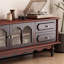 Retro design solid wood TV cabinet