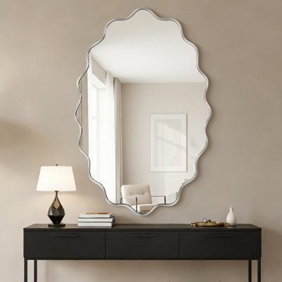 Oval Metal Wall Mirror