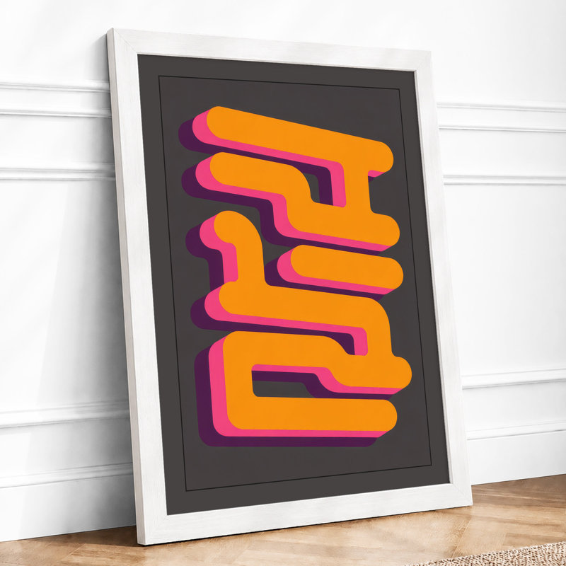 Stacked Rhythm Geometric - Framed Print, A3 - 42.0 x 29.7 cm, White
