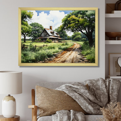 Farmhouse Natures Embrace Pointillism - impression