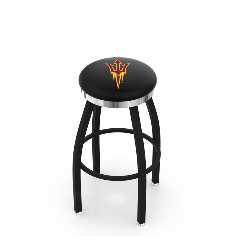 Tabouret de bar pivotant de 30 po NCAA, Chrome, Université de l'État d'Arizona