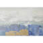 Bleu et doré, peinture encadrée abstraite