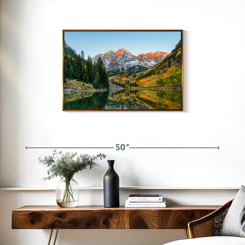 Marron en automne, Cadre flottant doré, 31 po x 21 po