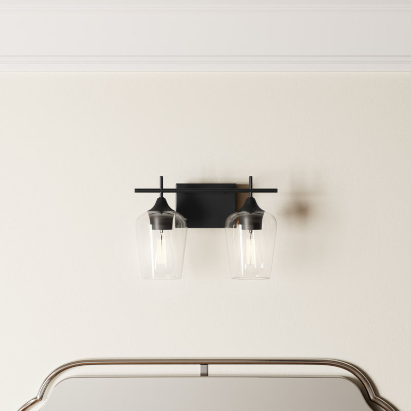 Breena Dimmable Vanity Light in Black, Clear, Black