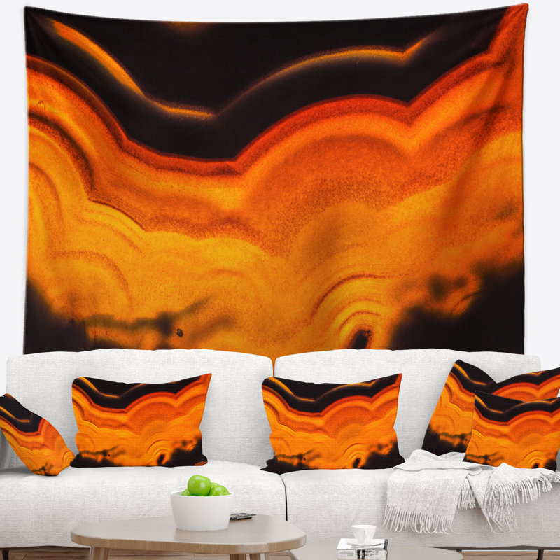 Tapisserie abstraite en agate, H 50 po x l 60 po