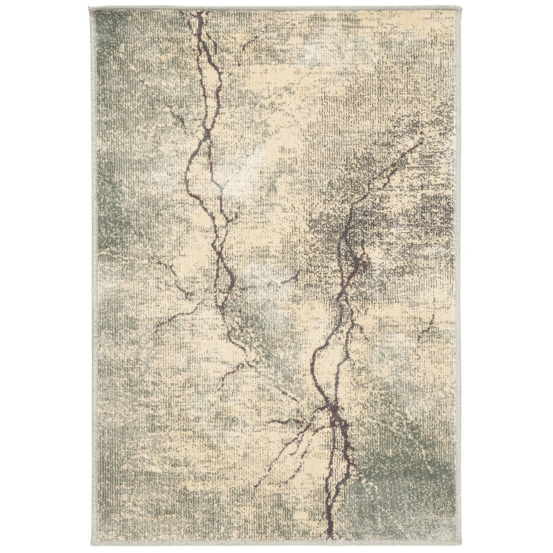 Thursa Vintage Performance Abstract Rug, Rectangle 2' x 3'