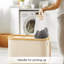 Panier à linge 3 compartiments de 160 L avec couvercle et sac de rangement amovible-1697036981-1697036983