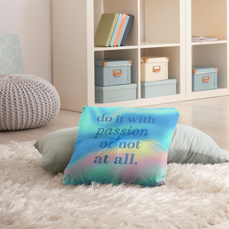 Coussin intérieur/extérieur d’inspiration passion, H 30 po x l 30 po, Vagues tropicales