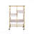 Gold & White Washed Finish Serving Cart