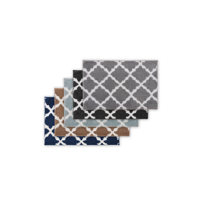 Paquet de 1 ou 2 tapis de bain Bib Home, L 17 po x L 24 po, Gris