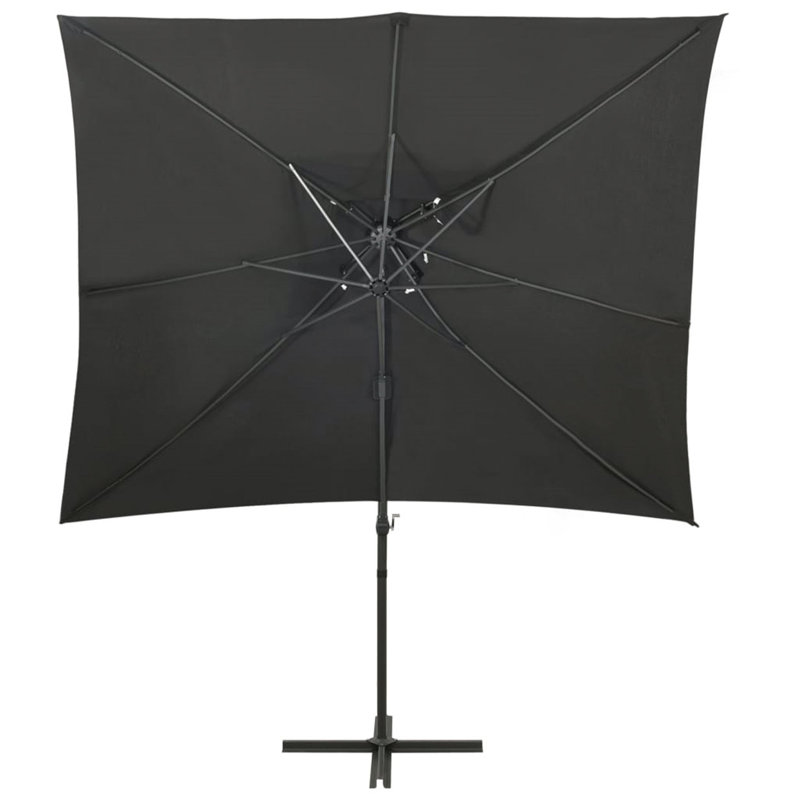 Cantilever parasol with ventilation, Anthracite
