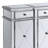 Battista Silver Mirrored 3-Drawer Wine Cabinet