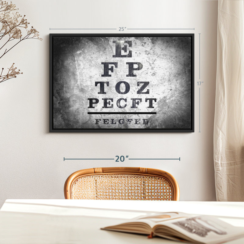 " Optometry Test Canvas Print " Print, 17" H x 25" W
