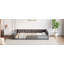 Lit plateforme tapissier en bois pleine grandeur avec garde-corps et coussin, gris-514111006