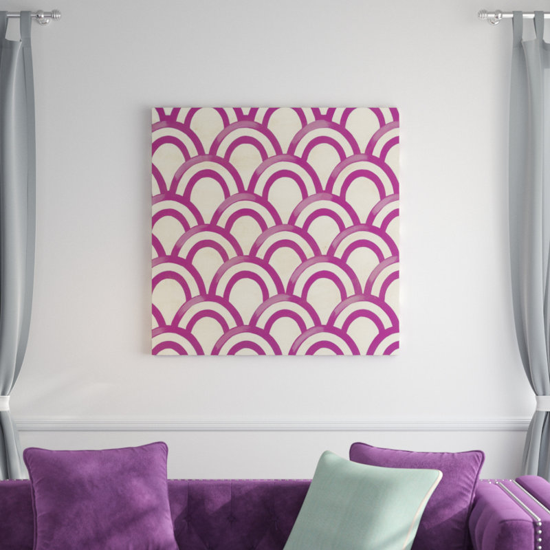 «Retro Blockprint VI», impression sur toile, H 36 po x l 36 po