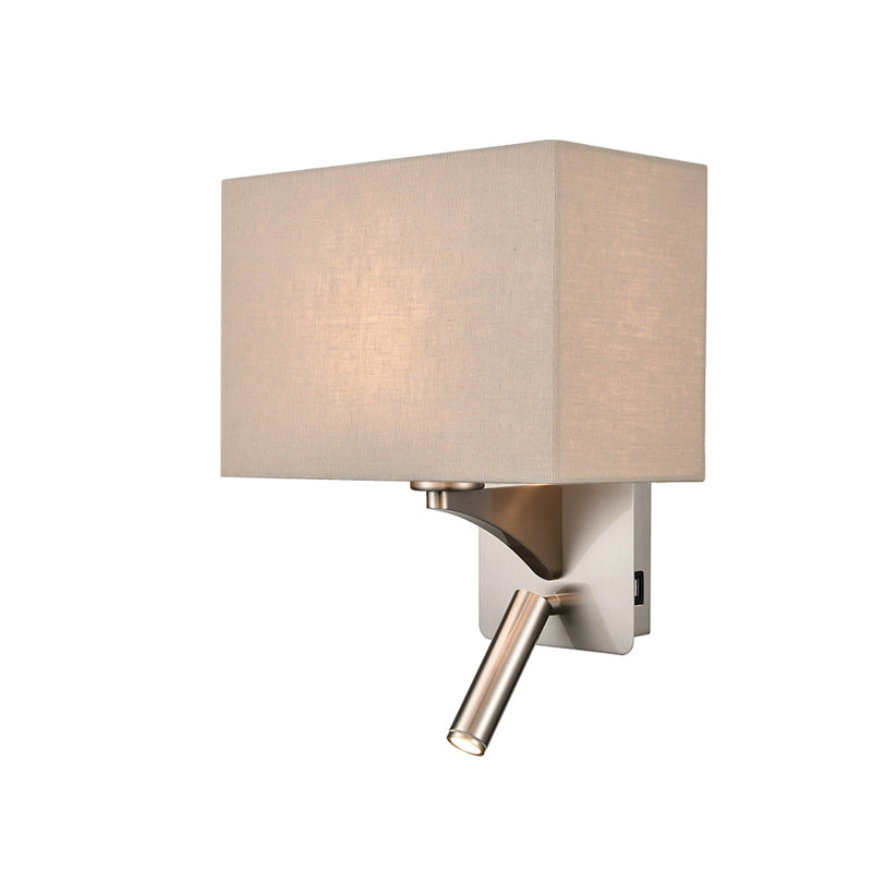 Shellenbarger LED Armed Sconce, Taupe