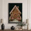 Art de Noël maison de pain d'épice, photos de chambre de bébé, impression sur toile encadrée, impression numérique-132863838-132863845