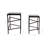 Modern Metal Aluminum Nesting Accent Tables with Glass Top Side Tables for Living Room, Bedroom, Office 25" & 23" Champagne