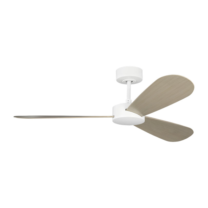 Visual Comfort Fan Paddle Smart 52 Indoor Ceiling Fan with Threaded Downrod, Matte White ABS blades and Handheld Remote