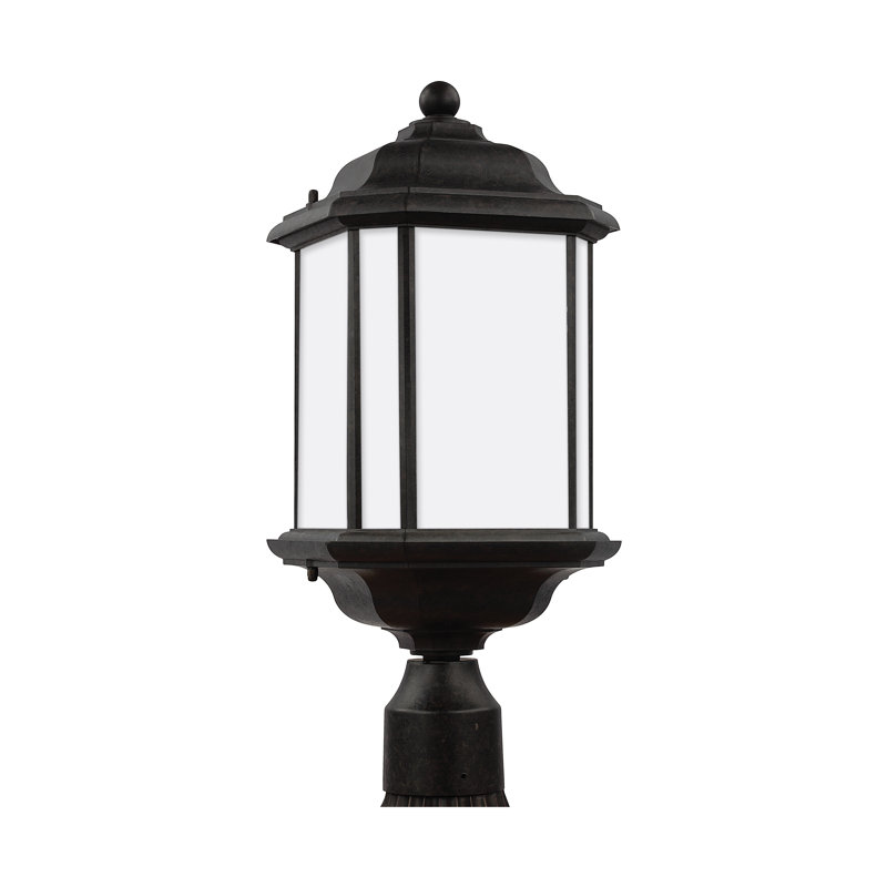 Kent One Light Outdoor Post Lantern from Generation Lighting , Oxford Bronze, No