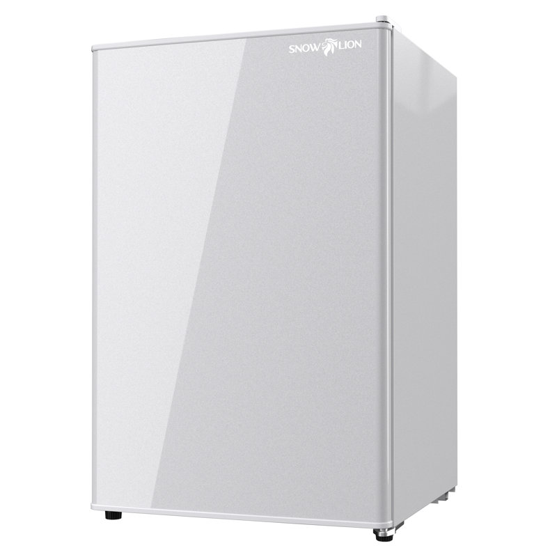 SnowLion Premium Undercounter/Freestanding Beverage Cooler, Mini Fridge 4.3 Cu.ft./122L with Reversible Door, White