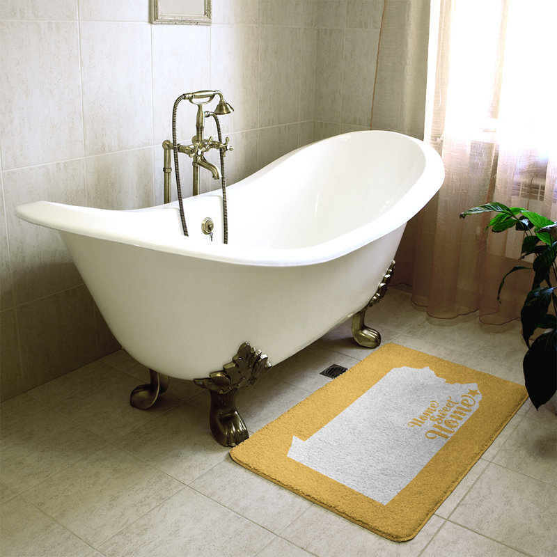 Tapis pour salle de bain philadelphia doux, l 17 po x L 21 po, Jaune