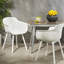 Chaise de salle à manger d'extérieur Lotus - polypropylène blanc, fabrication stable et résistante aux intempéries