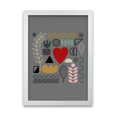Scandnavian Shapes on Grey Original 1 Piece Wall Art