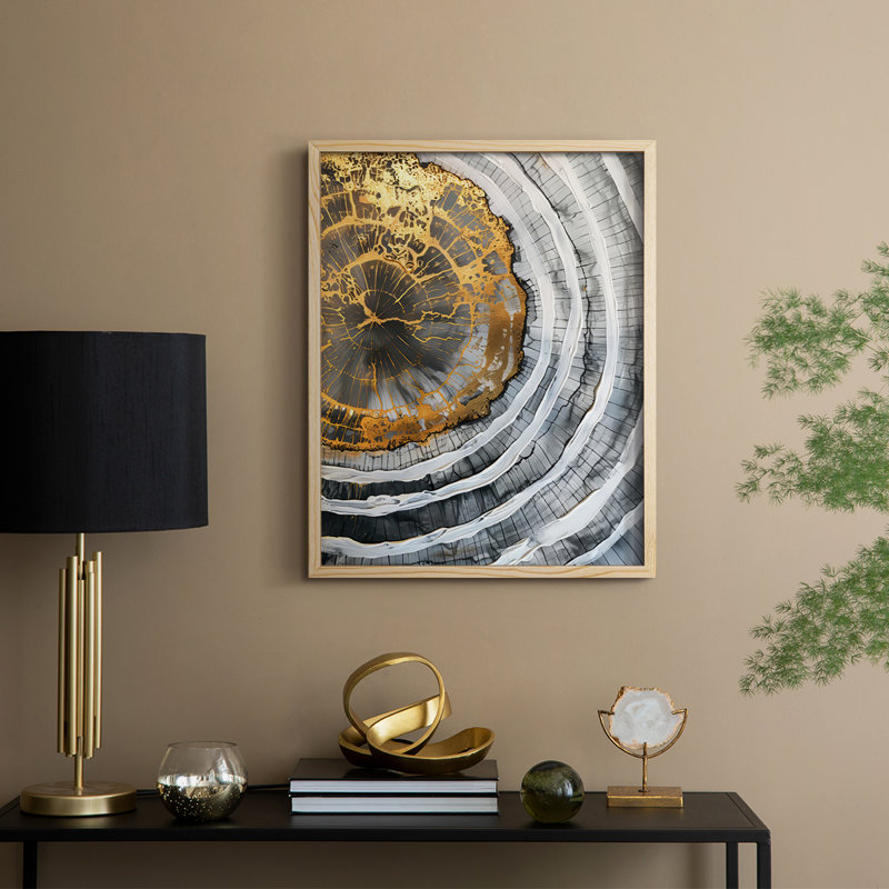 Série ABSTRACT CCxxxi, reproduction encadrée - bois massif, H 15 po x l 12 po